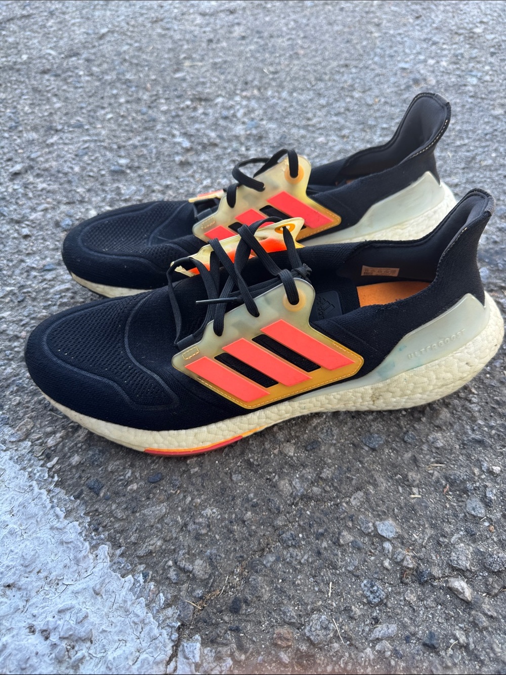 adidas UltraBoost 22 Black Flash Orange